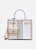 Lavie Paris Louvre Medium Satchel (White & Blue)