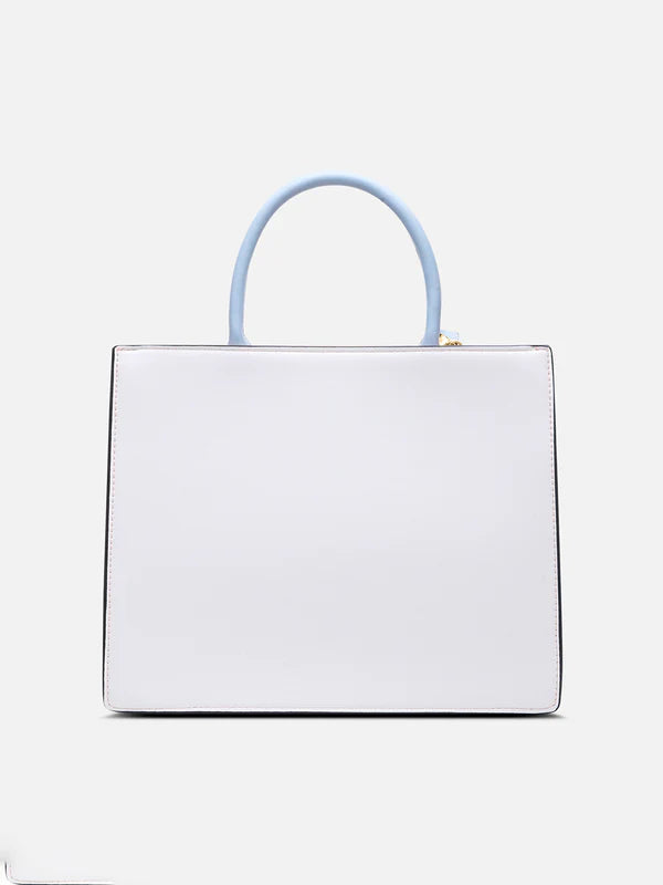 Lavie Paris Louvre Medium Satchel (White & Blue)