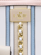 Lavie Paris Louvre Medium Satchel (White & Blue)