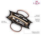 Lavie Paris Eloise Large Box Satchel (Beige & Black)