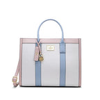 Lavie Paris Eloise Large Box Satchel (Beige & Blue)