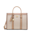 Lavie Paris Eloise Large Box Satchel (Beige & Tan)