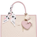 Akiki Heartley Medium Satchel (Beige)