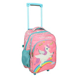Novex Brand Unicorn Backpack with Trolly (Pink)
