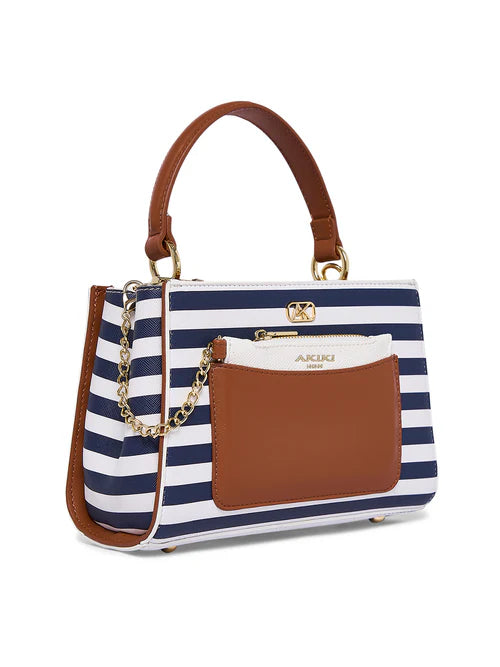Akiki Croydon 3c 20 Satchel (Nautical & Tan)