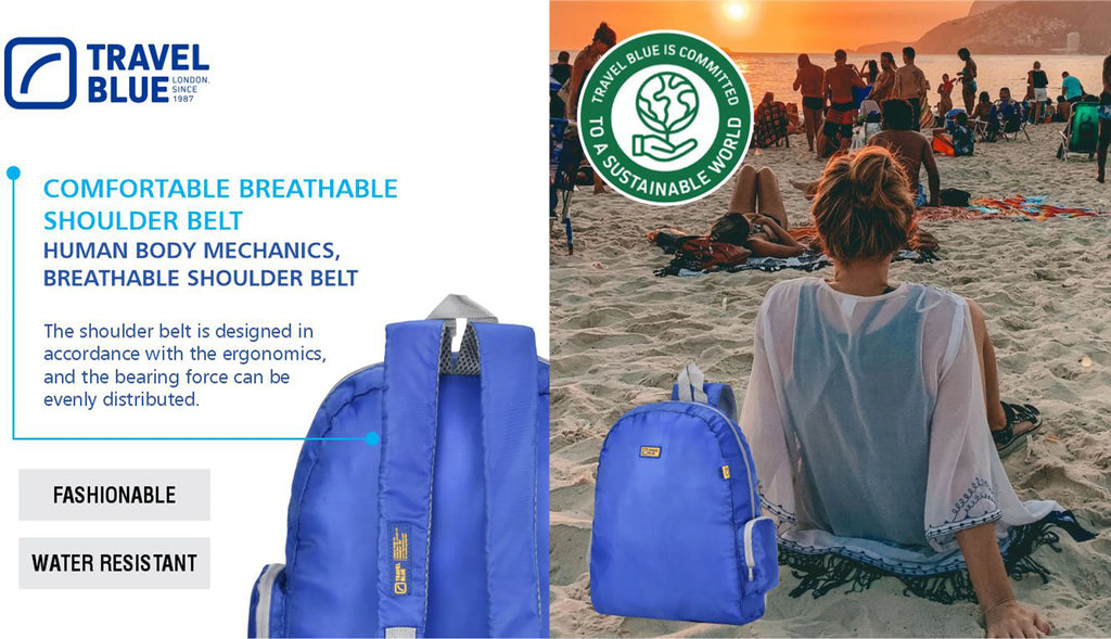 Travel Blue  Foldable Large Backpack (Blue)