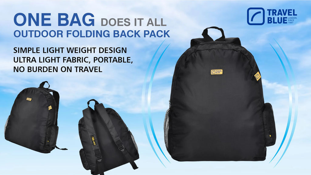Travel Blue  Foldable Large Backpack (Black)