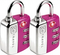 Go Travel TSA Combi Twin Pack (Pink)