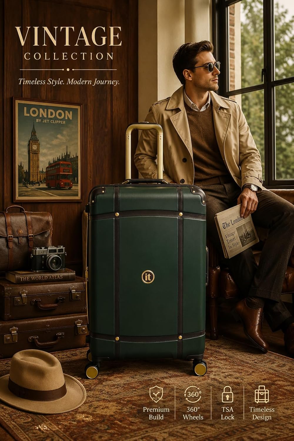 It Luggage Vintage (Green)
