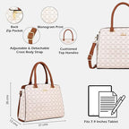 Lavie Mono Ushawu Medium Satchel (White)