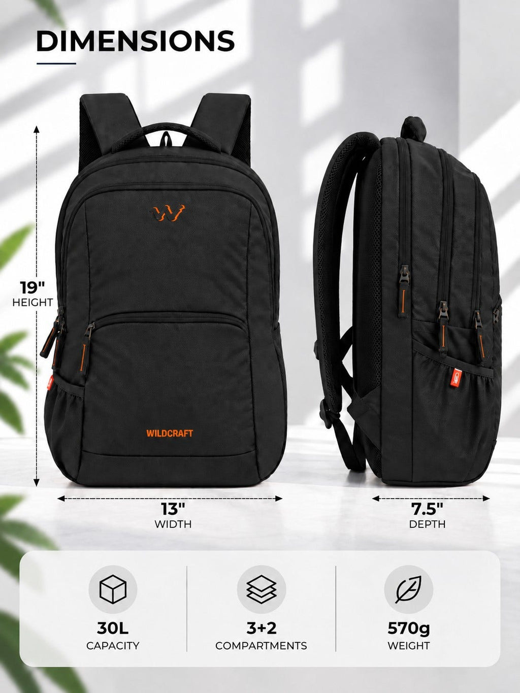 Wildcraft  Aster 30 (Black)