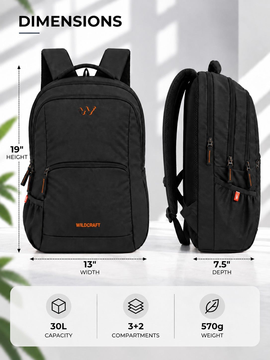 Wildcraft  Aster 30 (Black)
