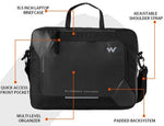 Wildcraft Laptop Briefcase 2.0 (Matte Black)