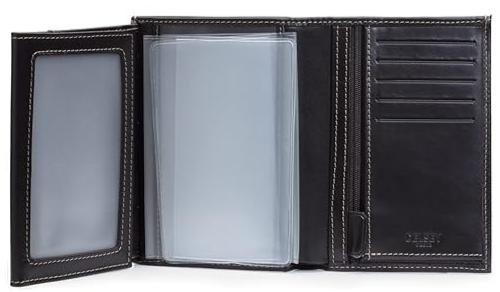 Delsey Junot 3-Fold Wallet (Black)