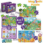 Krida Animal Paradise 4 in 1 Magnetic Puzzle and Sudoku - 62 Pieces