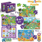 Krida Animal Paradise 4 in 1 Magnetic Puzzle and Sudoku - 62 Pieces
