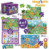 Krida Animal Paradise 4 in 1 Magnetic Puzzle and Sudoku - 62 Pieces