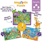 Krida Animal Paradise 4 in 1 Magnetic Puzzle and Sudoku - 62 Pieces