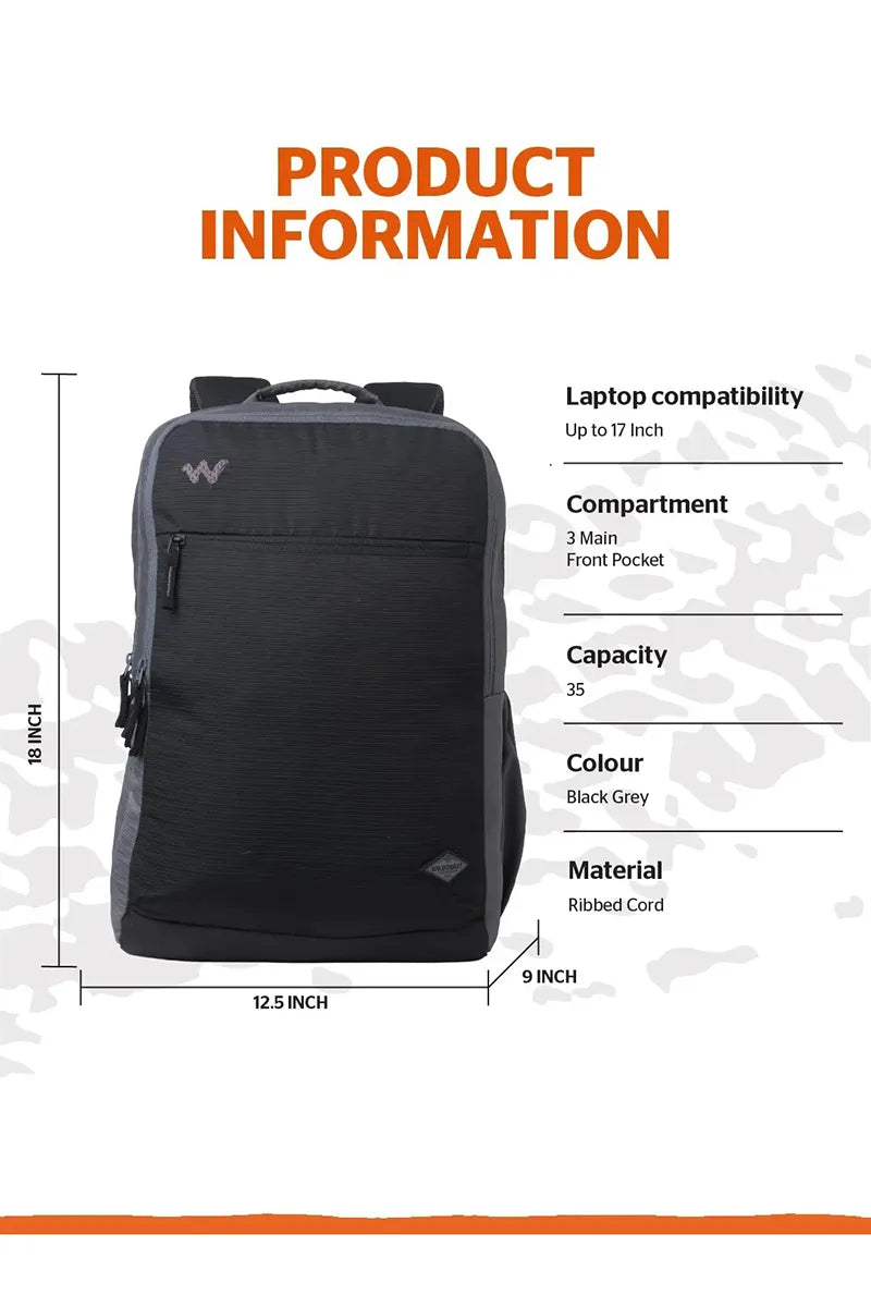Wildcraft Drifter 35 (Black & Grey)