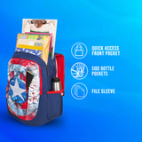 Skybags Caption America Marvel Backpack (navy)