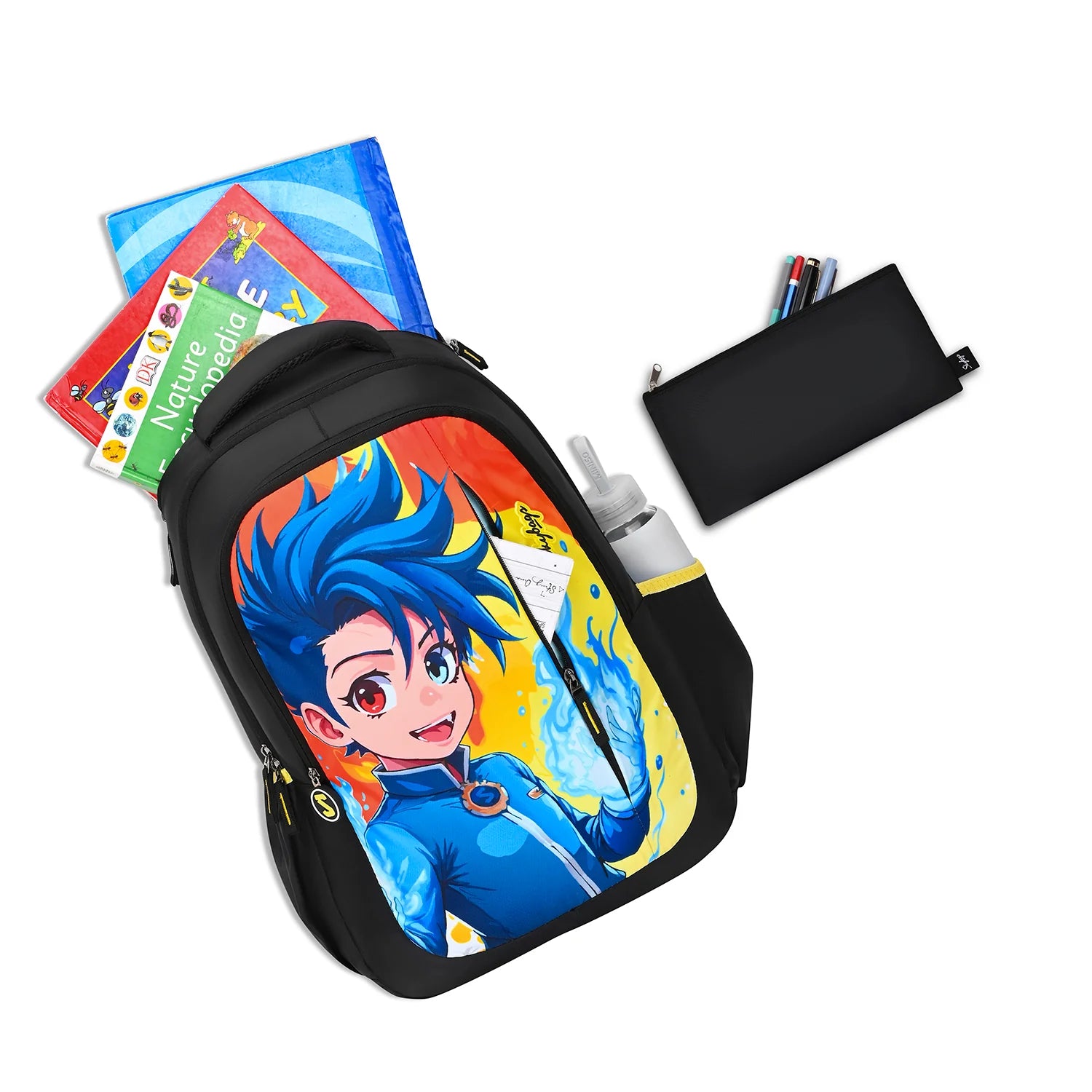 Skybags Manga (Fire-n-lce Black)