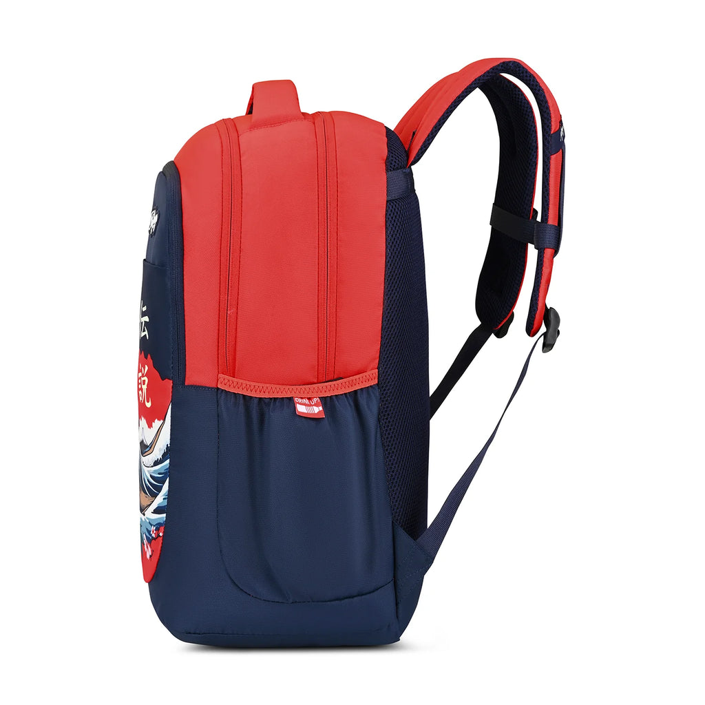 Skybags Kenshi (Great Wave Red & Navy)