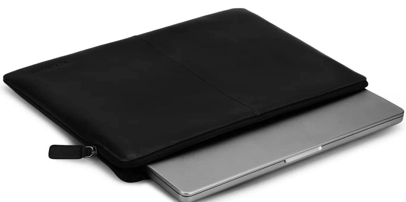 Carlton Heston LeatherLaptop Sleeve (Black)