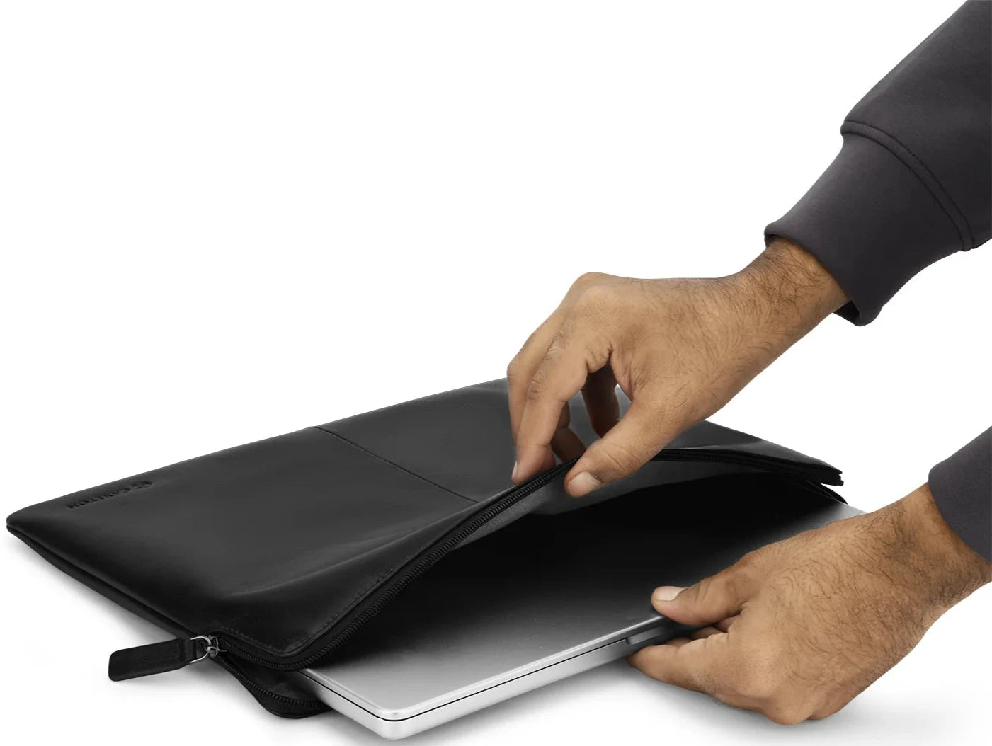 Carlton Heston LeatherLaptop Sleeve (Black)