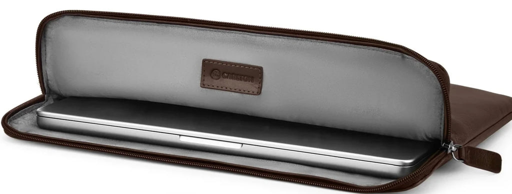 Carlton Heston LeatherLaptop Sleeve (Brown)