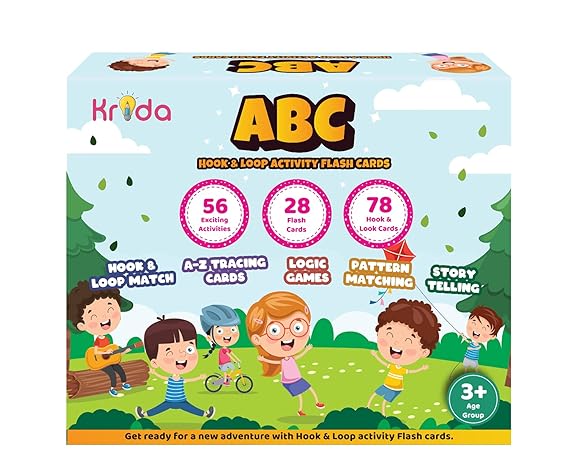 Krida  ABC Hook & Loop Activity Flash Cards
