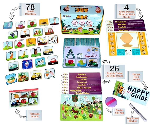 Krida  ABC Hook & Loop Activity Flash Cards
