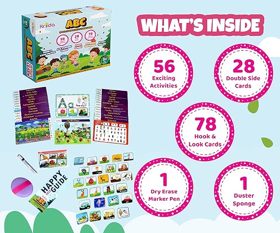 Krida  ABC Hook & Loop Activity Flash Cards