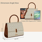 Lavie Mono Gypsy Flap Satchel (White)
