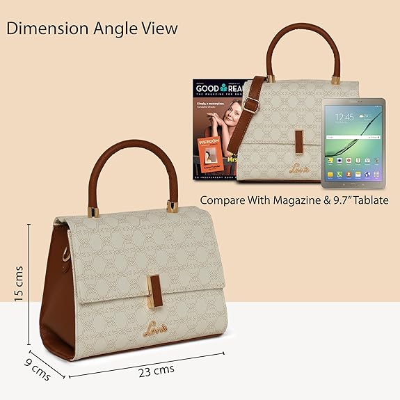 Lavie Mono Gypsy Flap Satchel (White)