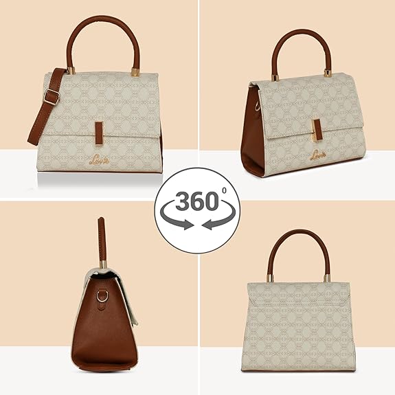 Lavie Mono Gypsy Flap Satchel (White)