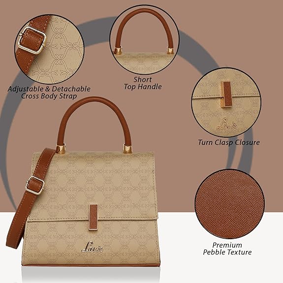 Lavie Mono Gypsy Flap Satchel (Beige)