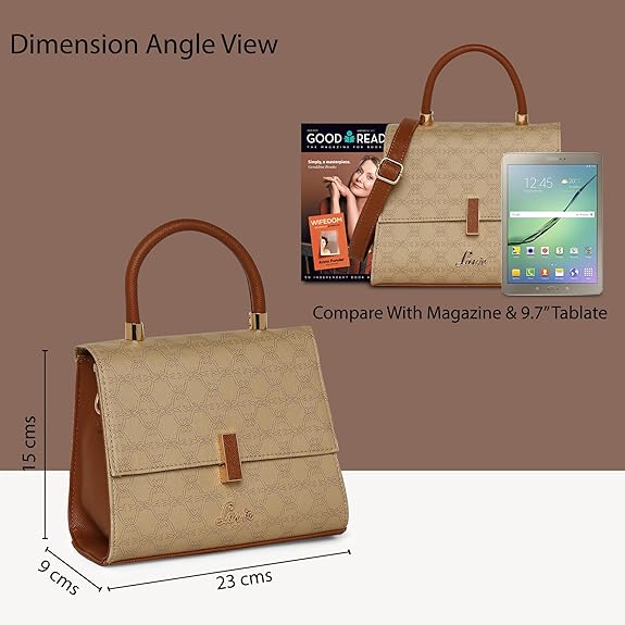 Lavie Mono Gypsy Flap Satchel (Beige)