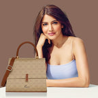 Lavie Mono Gypsy Flap Satchel (Beige)