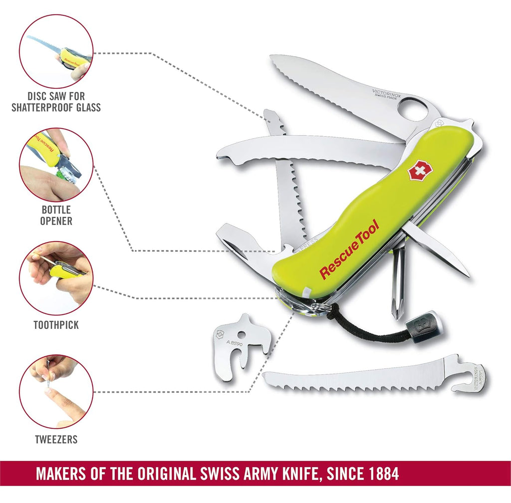 Victorinox Rescue Tool One Hand Opening (Yellow)