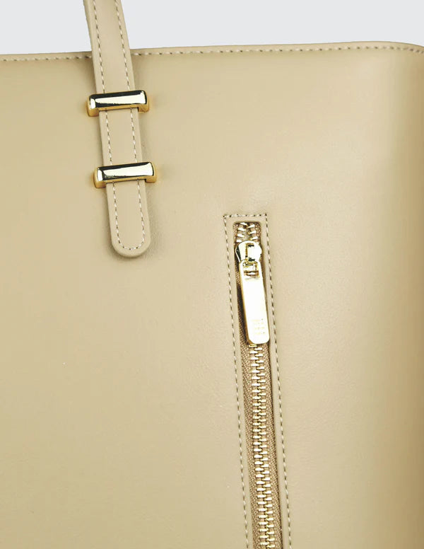 Itti Rosa Laptop Tote (Beige)