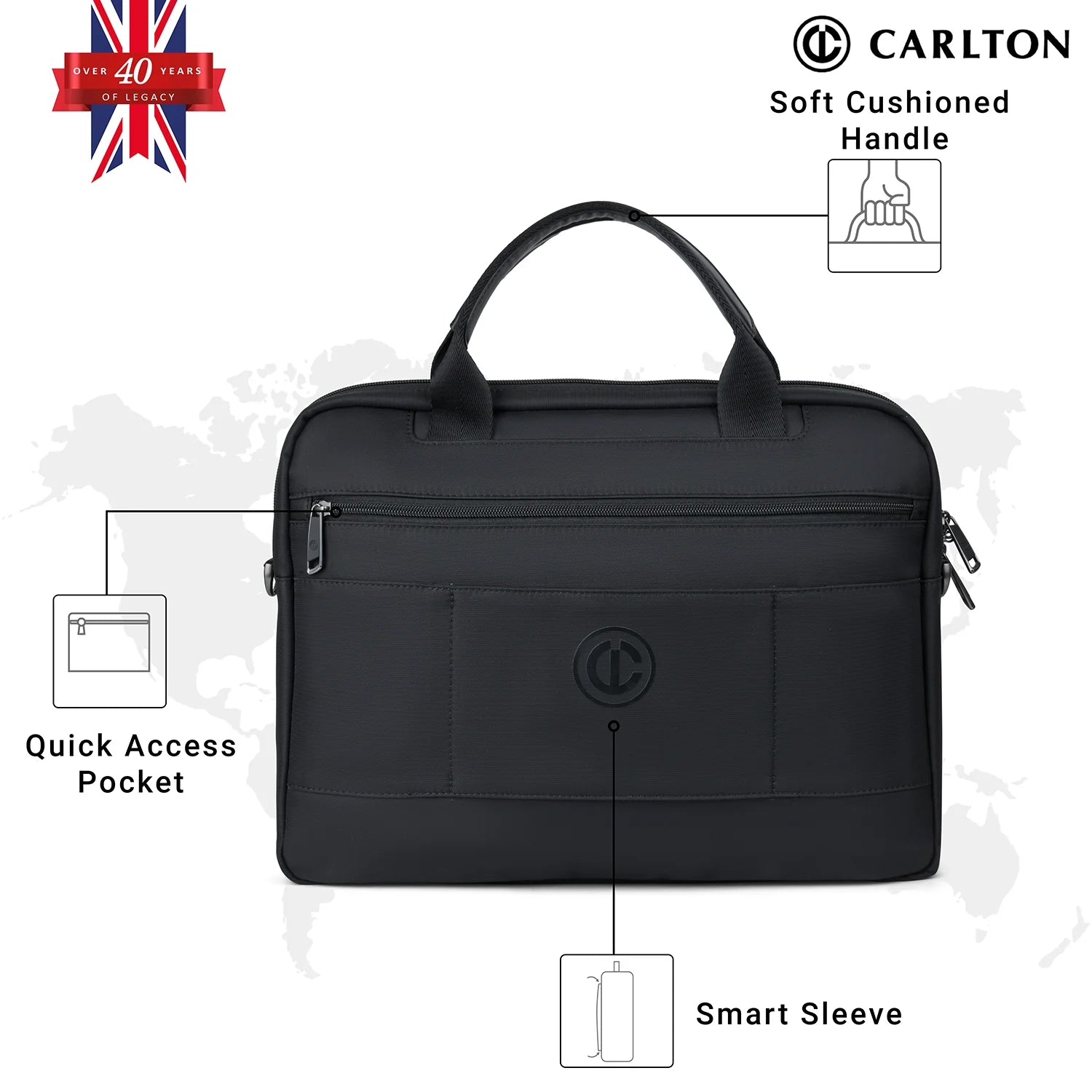 Carlton Southwalk Double Guest Folio (Black)