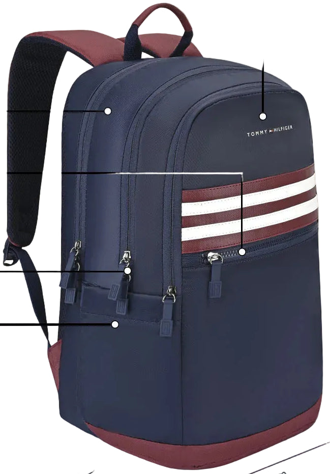 Tommy Hilfiger Travik (Navy + Burgundy)