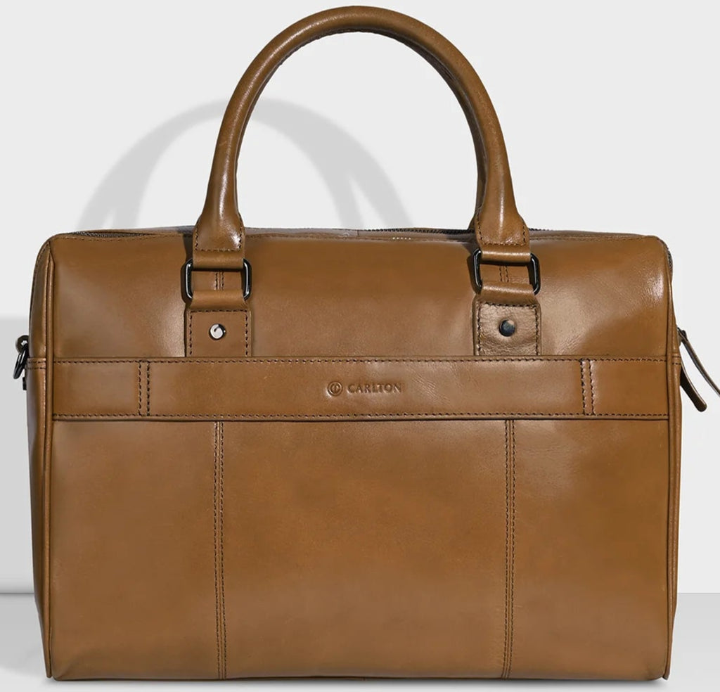 Carlton Urban Satchel Double Guest Office Bag (Tan)