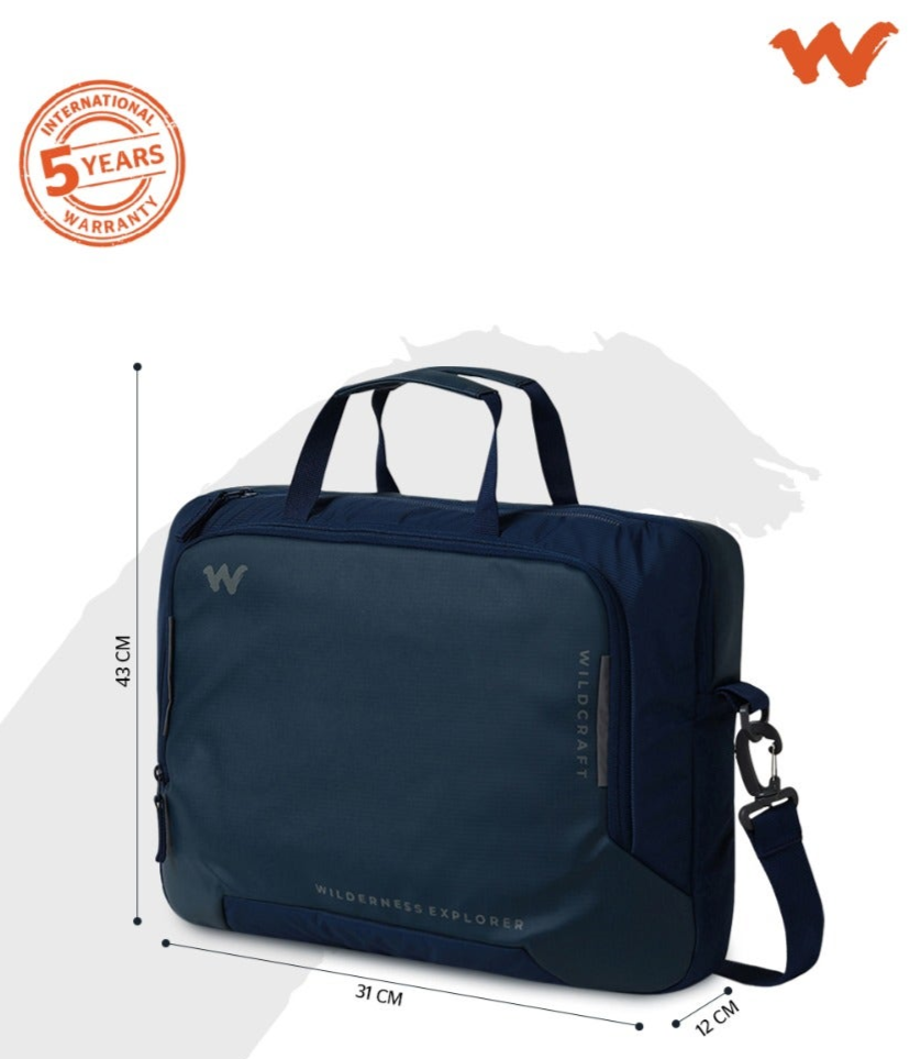 Wildcraft Laptop Briefcase 2.0 (Blue)