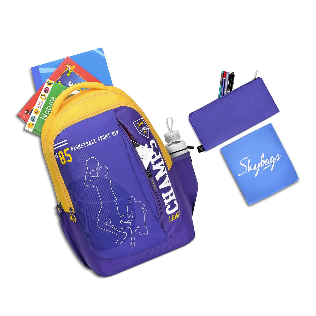 Skybags Klan Plus V3 (Champs Yellow Blue )