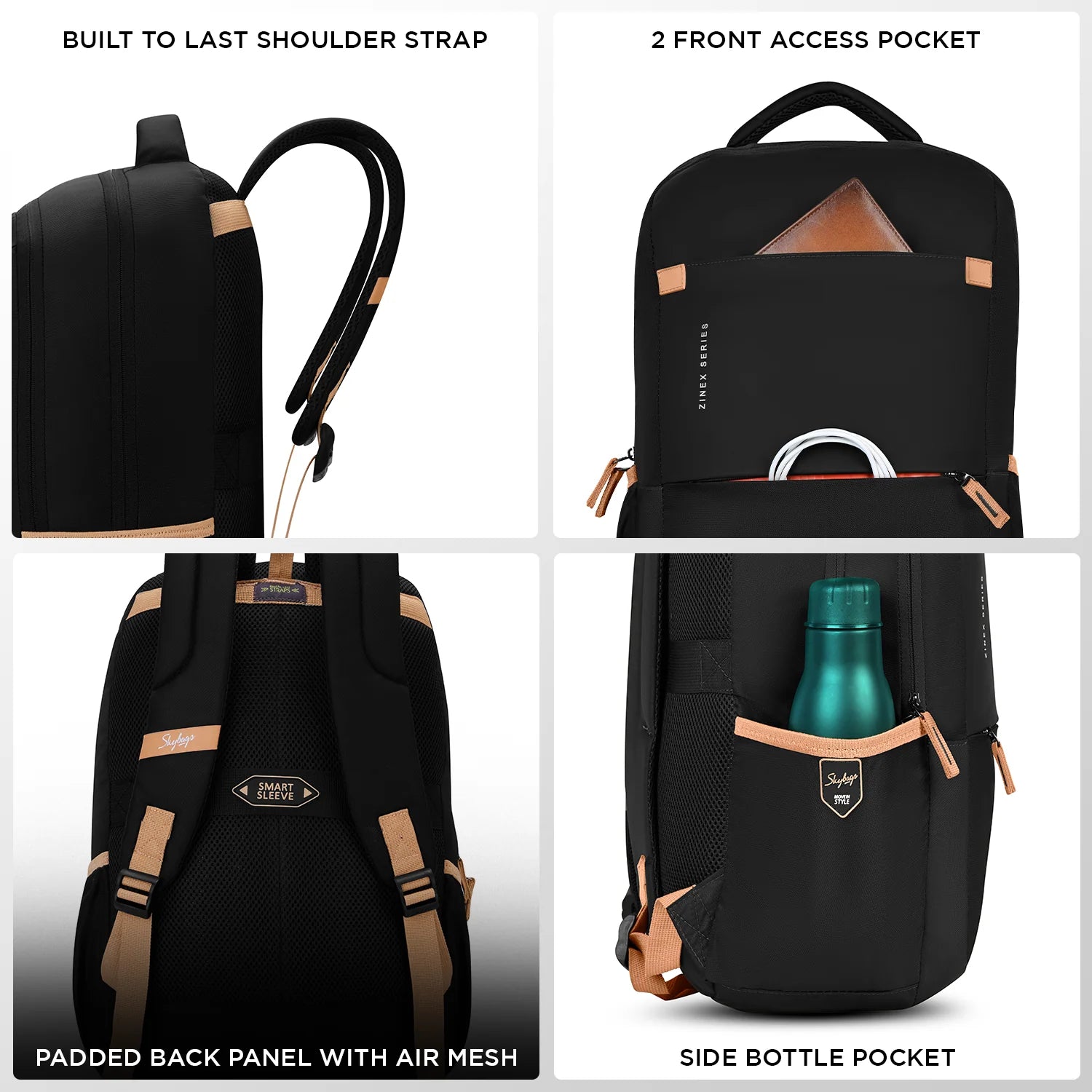 Skybags  Zynex (Black)