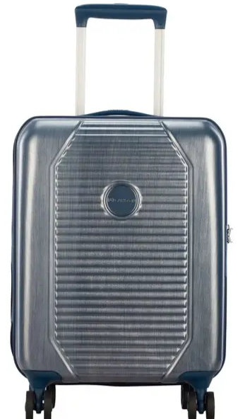 Carlton London Metallic Grey Handbags Croc-Pattern Handbag With